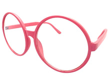 Oversized Vintage Retro Style Clear Lens EYEGLASSES X-Large Round Pink Frame 15032