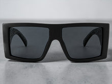 Classic Hardcore Biker Gangster Style LOCS SUNGLASSES Large Thick Black Frame - Dark Lens 91275
