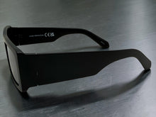 Classic Hardcore Biker Gangster Style SUNGLASSES Thick Rectangular Black Frame - Dark Lens 81019