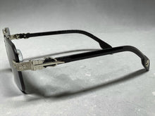 Classy Elegant Luxury Hip Hop Rapper Style SUNGLASSES Silver & Black Frame - Silver Cross & Fleur De Lis 27774