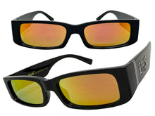 Classic Hardcore Biker Gangster Style LOCS SUNGLASSES Large Thick Black Frame - Gold Lens 91320