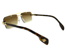 Classy Elegant Luxury Hip Hop Rapper Style SUNGLASSES Gold & Tortoise Frame - Gold Cross & Fleur De Lis 27774