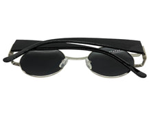 Classic Vintage Retro Luxury Hip Hop Rapper Style SUNGLASSES Round Silver Frame - Dark Lens 6556