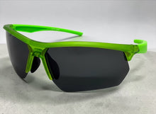 Classic Sporty Wrap Around Fishing Cycling POLARIZED Lens SUNGLASSES Semi Rimless Neon Green Frame 5124