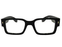 Classic Vintage Retro Style Clear Lens EYEGLASSES Thick Square Matte Black Frame 35009