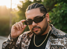 Classic Hardcore Biker Gangster Style LOCS SUNGLASSES Large Thick Black Frame - Dark Lens 91320