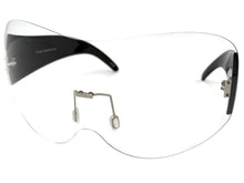Oversized Exaggerated Modern Retro Shield Style SUNGLASSES X-Large Frame - Clear Lens 4679