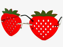 Funky Party Club Raver Strawberry Shaped SUNGLASSES Red Lens 5218
