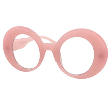 Oversized Exaggerated Retro Style Clear Lens EYEGLASSES Large Round Pink Optical Frame - RX Capable 81159