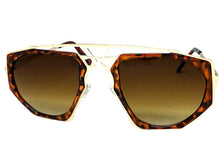 Exaggerated Classic Vintage Retro Style SUNGLASSES Unique Tortoise & Gold Frame 4464
