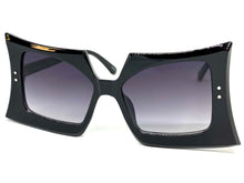 Oversized Vintage Retro Style SUNGLASSES Large Funky Black Frame 80847