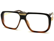 Classic Vintage Retro Hip Hop Rapper Style Clear Lens EYEGLASSES Brown & Gold Frame 76006