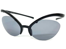 Futuristic Contemporary Modern Wrap Style SUNGLASSES Black Frame 1226