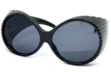 Oversized Exaggerated Vintage Retro Style SUNGLASSES Large Thick Round Black Frame 2156