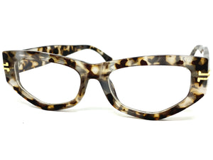 Classic Vintage Retro Cat Eye Clear Lens EYEGLASSES Thick Gray Leopard Frame - RX-Capable 963