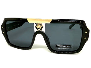 Classic Hardcore Biker Gangster Hip Hop Style SUNGLASSES Black Frame Dark Lens 5468