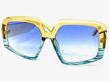 Oversized Vintage Retro Style SUNGLASSES Large Gold Frame 1113