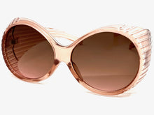 Oversized Exaggerated Vintage Retro Style SUNGLASSES Large Thick Round Champagne Frame 2156