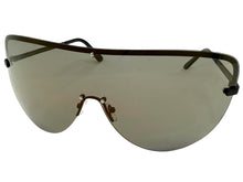 Oversized Exaggerated Modern Retro Shield Style SUNGLASSES X-Large Black Frame - Bronze Lens 4603