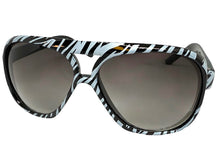 Oversized Exaggerated Vintage Retro Style SUNGLASSES Large Zebra - Tiger Print Frame 1166