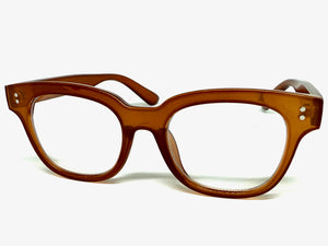 Classic Vintage Retro Style Clear Lens Blue Light Block Computer EYEGLASSES Brown Frame I135