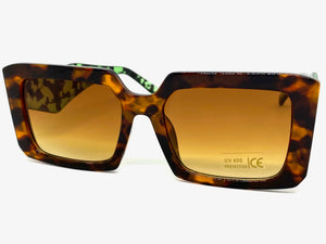 Classic Modern Retro Style SUNGLASSES Square Tortoise Frame 49034