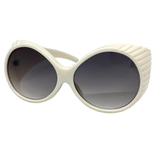 Oversized Exaggerated Vintage Retro Style SUNGLASSES Large Thick Round White Frame 2156
