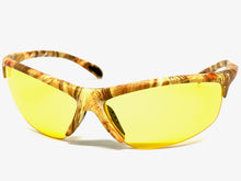 Classic Sporty Wrap Around HD Yellow Lens SUNGLASSES Light Tone Camouflage Frame 2250