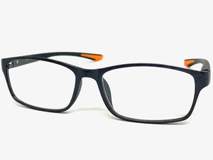 Sleek Contemporary Modern Sporty Style READING GLASSES READERS Gray Frame Lens Strength +1.50