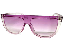 Classy Elegant Modern Rerto Shield Style SUNGLASSES Purple Frame 6515