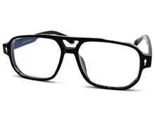 Classic Vintage Retro Style Clear Lens Blue Light Block Computer EYEGLASSES Black Frame 55013