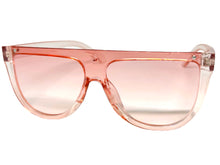 Classy Elegant Modern Rerto Shield Style SUNGLASSES Pink Frame 6515