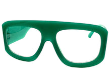 Oversized Exaggerated Vintage Retro Style Clear Lens EYEGLASSES Large Super Thick Turquoise Frame 1386