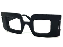 Oversized Classic Vintage Retro Style Large Thick Square Black Lensless Eye Glasses- Frame Only NO Lens 80519