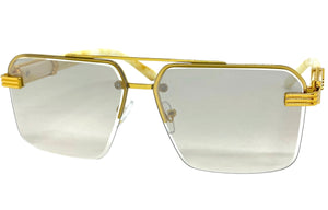 Men's Classy Elegant Luxury Retro Hip Hop Style SUNGLASSES Gold & Marble Frame 5209