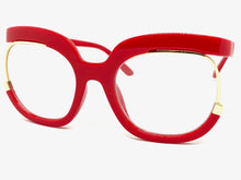 Oversized Classic Vintage RETRO Style Clear Lens EYEGLASSES Red Optical Frame - RX Capable 1459