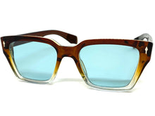 Classic Vintage Retro Style SUNGLASSES Square Brown Frame 5011