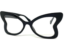 Oversized Vintage Retro Style Clear Lens EYEGLASSES Large Butterfly Black Frame 81261
