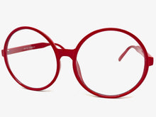 Oversized Vintage Retro Style Clear Lens EYEGLASSES X-Large Red Frame 1734