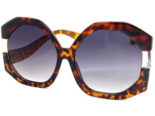 Oversized Vintage Retro Style SUNGLASSES X-Large Huge Tortoise Frame 80848