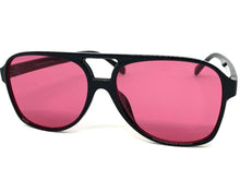Classic Vintage Retro Aviator Style SUNGLASSES Large Black Frame 80837