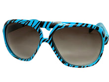 Oversized Exaggerated Vintage Retro Style SUNGLASSES Large Zebra - Tiger Print Frame 1166