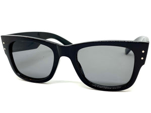 Classic Vintage Retro Style SUNGLASSES Thick Square Black Frame 6034