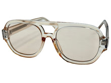 Classic Vintage Retro Style SUNGLASSES Large Thick Champagne Acetate Frame C005