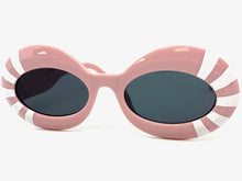 Exaggerated Vintage Retro Style SUNGLASSES Thick Oval Pink Frame 80591