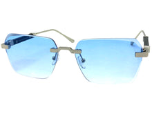Classy Elegant Luxury Modern Style SUNGLASSES Rimless Silver Frame 5331