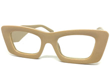 Exaggerated Vintage Retro Style Clear Lens EYEGLASSES Thick Khaki Frame 81260