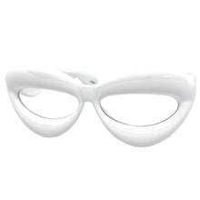 Oversized Exaggerated Retro Clear Lens EYEGLASSES Large White Optical Frame - RX Capable 80555