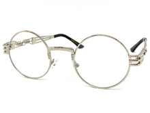 Classic Vintage Retro Style Clear Lens EYEGLASSES Round Silver Frame 10700