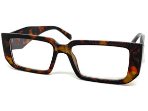 Classy Modern Contemporary Style Clear Lens EYEGLASSES Thick Tortoise Frame 81254